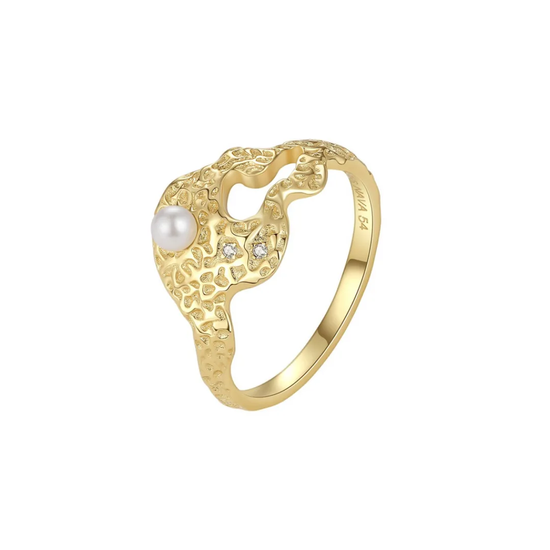 Nava Copenhagen Ringe>Adira Ring - Gold Plated