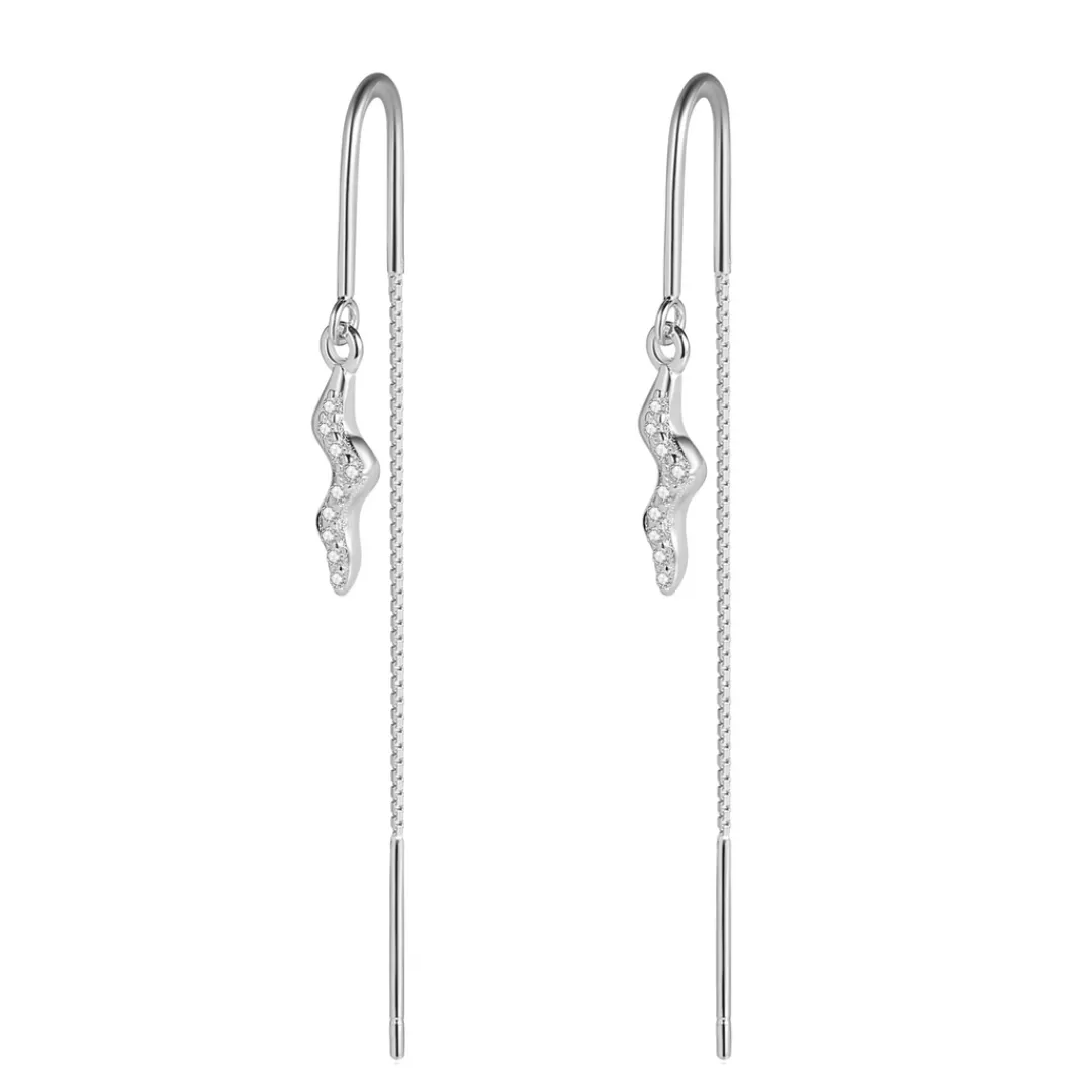 Nava Copenhagen Øretråde | Øreringe>Ascella Earrings - Silver