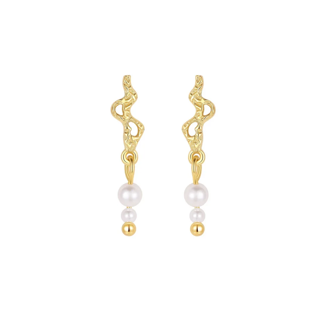 Nava Copenhagen Øreringe | Ørestikker>Avisa Earrings - Gold plated