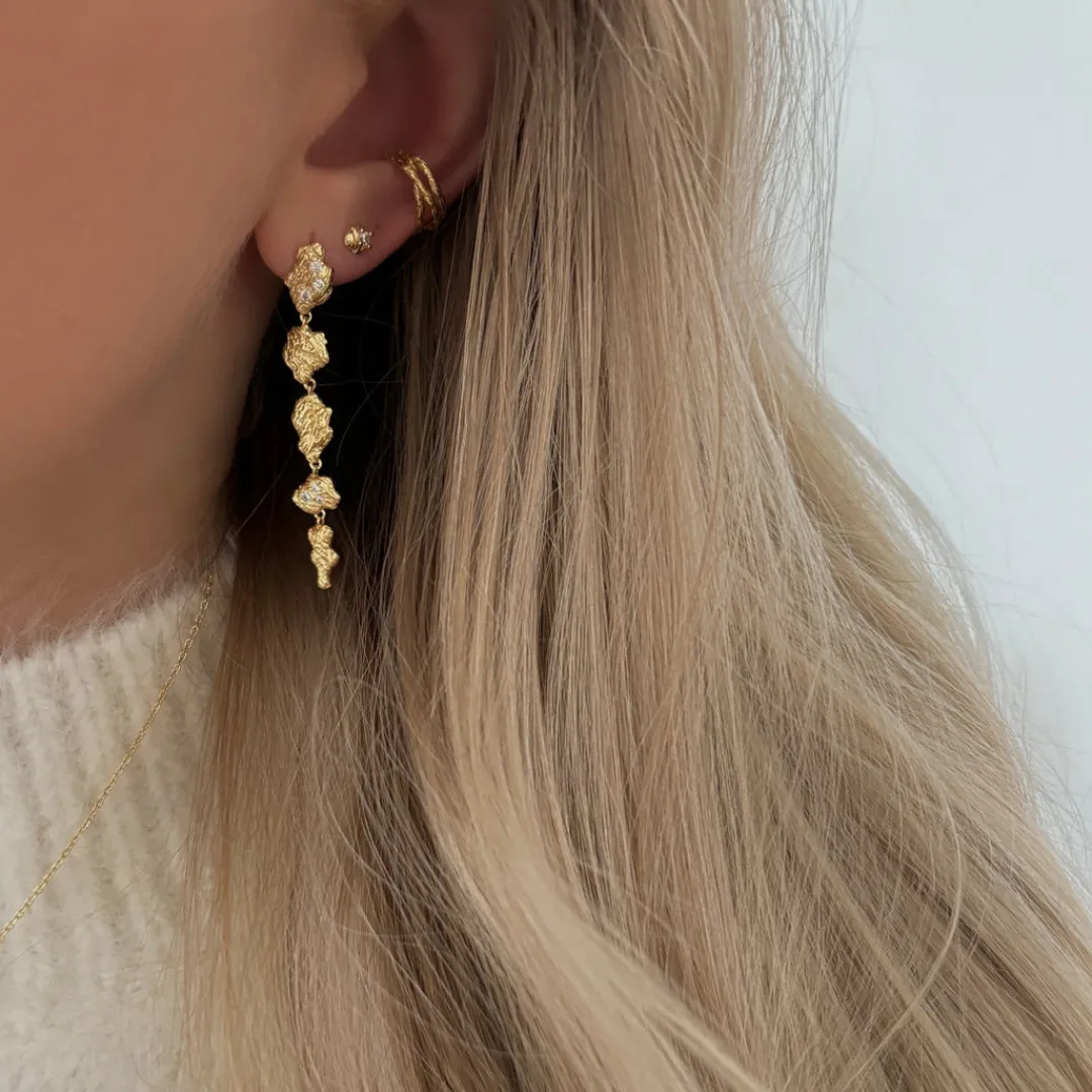 Nava Copenhagen Øreringe | Ørestikker>Azar Earrings - Gold Plated