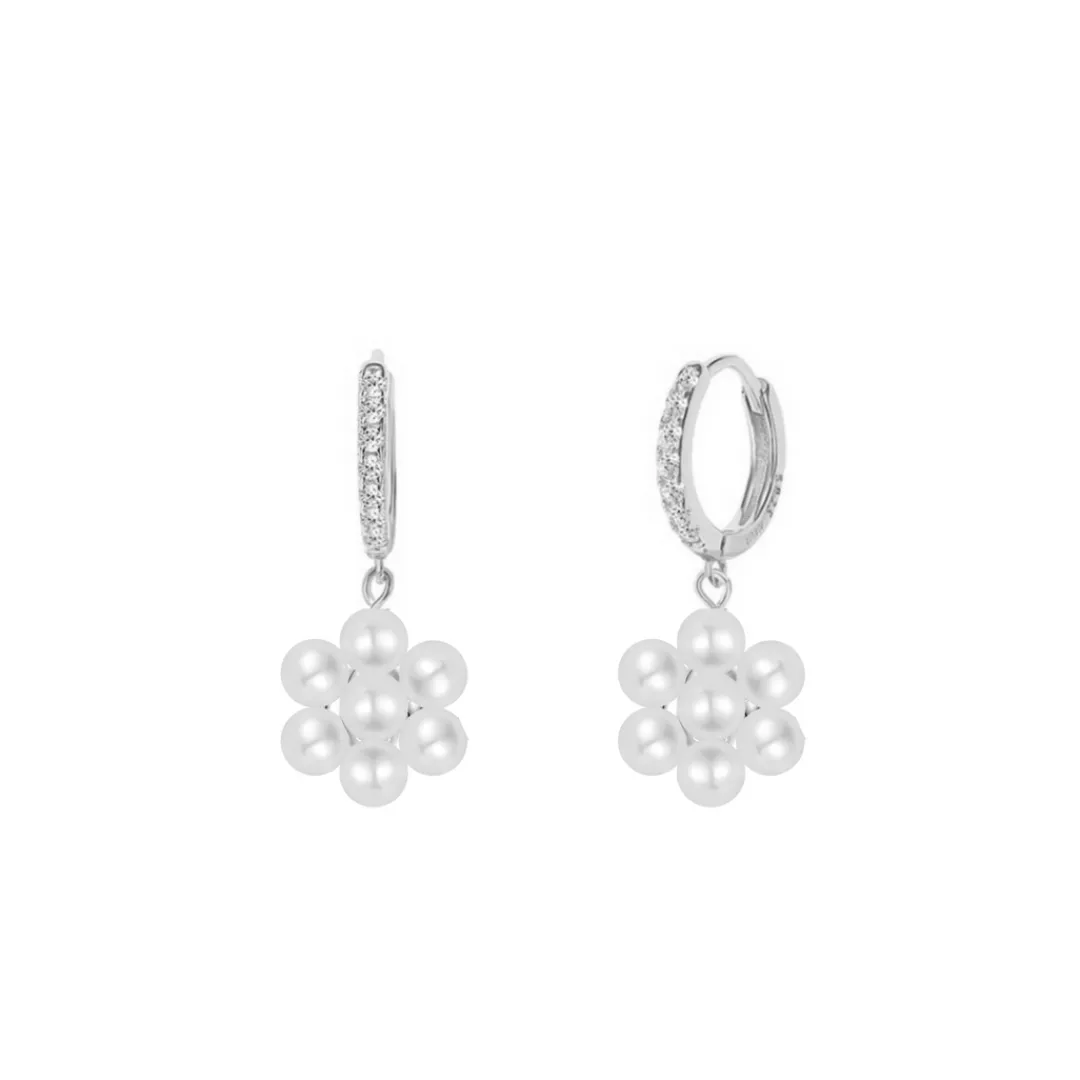 Nava Copenhagen Øreringe | Hoops>Blossom Earrings - Silver