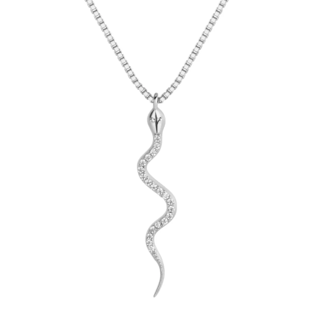 Nava Copenhagen Halskæder>Boa Necklace - Silver