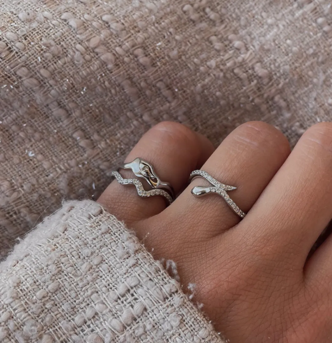 Nava Copenhagen Ringe>Boa Ring - Silver