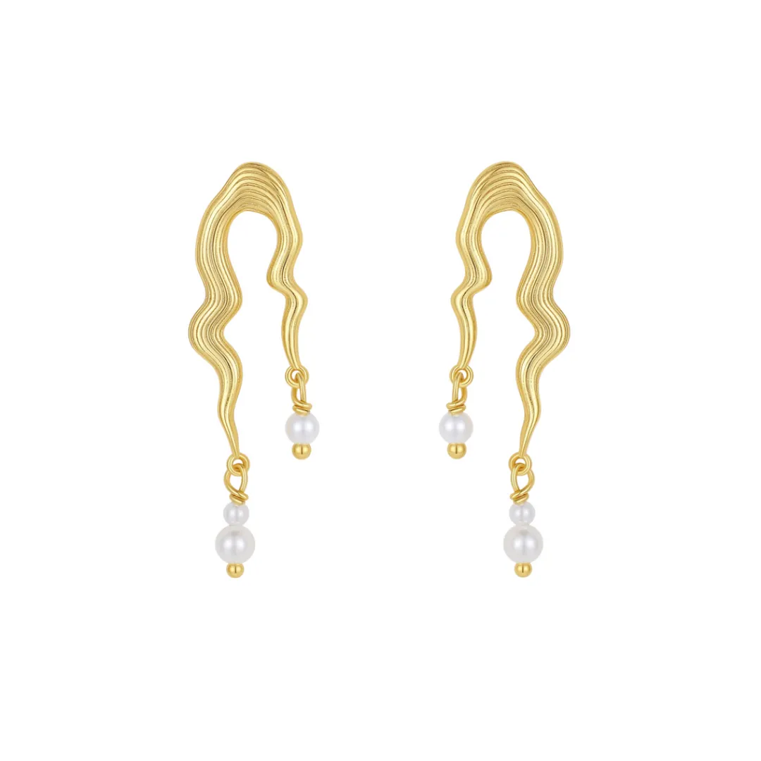 Nava Copenhagen Øreringe | Ørestikker>Caer Earrings - Gold Plated