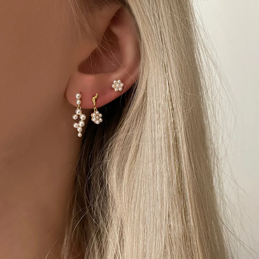 Nava Copenhagen Ørestikker | Øreringe>Camelia Earrings - Gold Plated