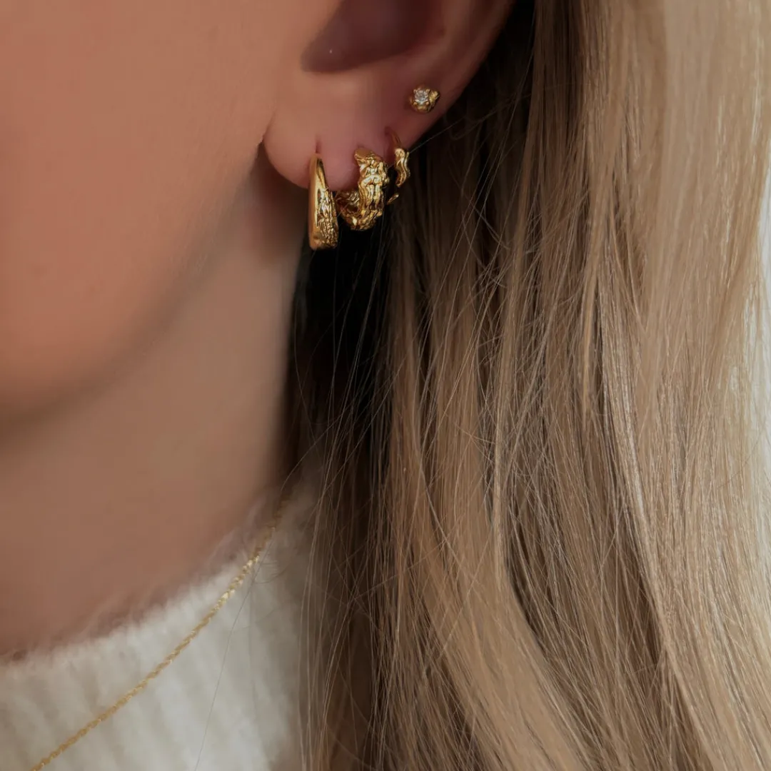Nava Copenhagen Hoops | Øreringe>Celestia Earrings - Gold Plated