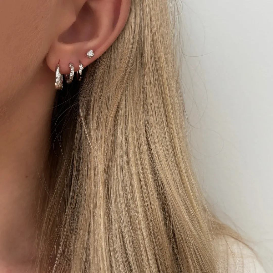 Nava Copenhagen Hoops | Øreringe>Celestia Earrings - Silver