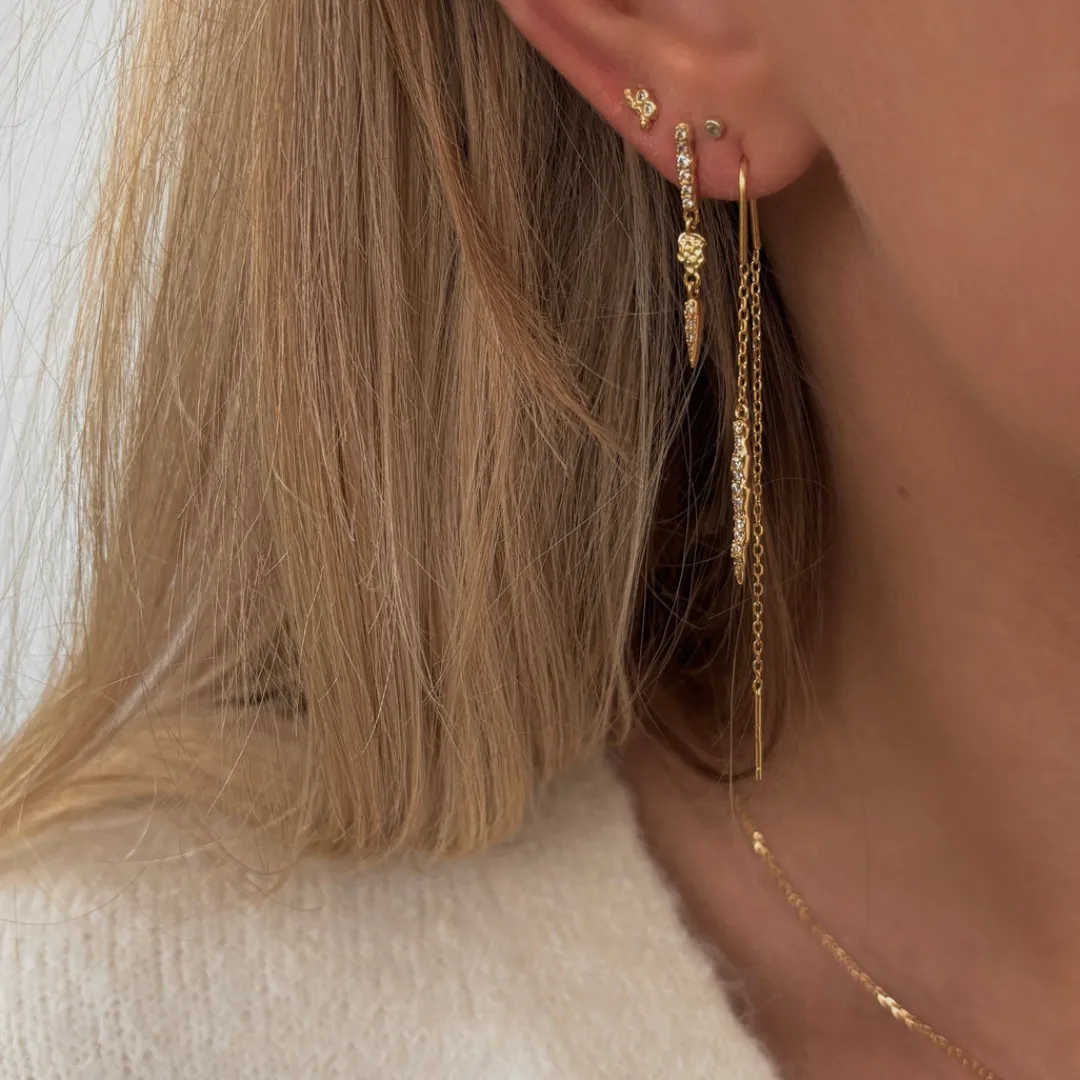 cleopatra_earrings__gold__2.webp Nava Copenhagen Øreringe | Ørestikker>Cleopatra Earrings - Gold Plated