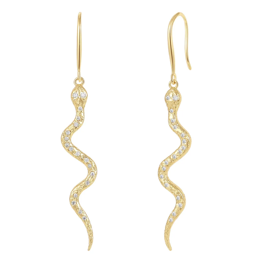 Nava Copenhagen Ørekroge | Øreringe>Cobra Earrings - Gold Plated