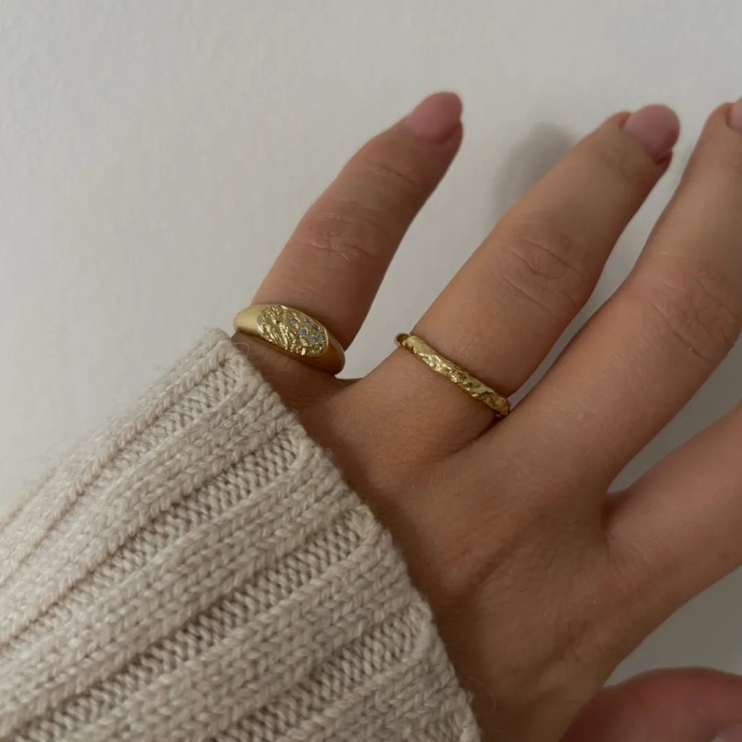 Nava Copenhagen Ringe>Cyra Ring - Gold Plated