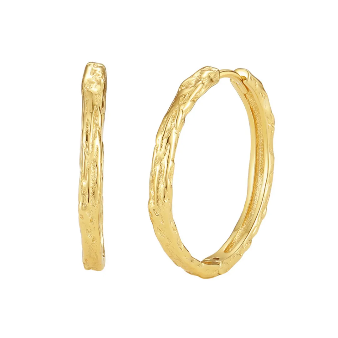 Nava Copenhagen Hoops | Øreringe>Elio Earrings L - Gold plated