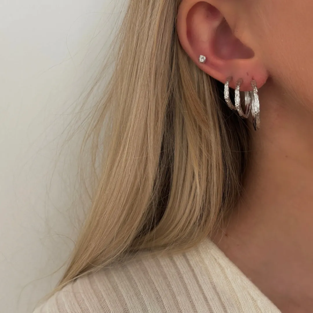 Nava Copenhagen Hoops | Øreringe>Elio Earrings L - Silver