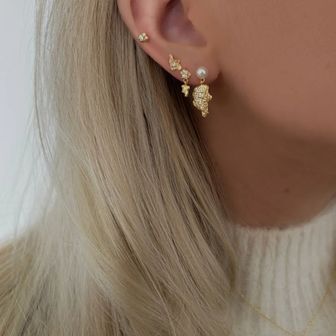 Nava Copenhagen Øreringe | Ørestikker>Enya Earrings - Gold plated