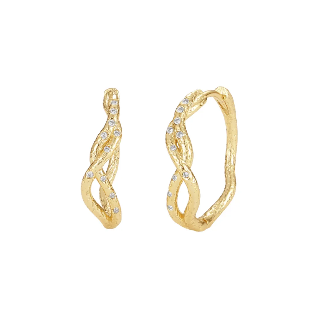 Nava Copenhagen Øreringe | Hoops>Fang Earrings - Gold Plated