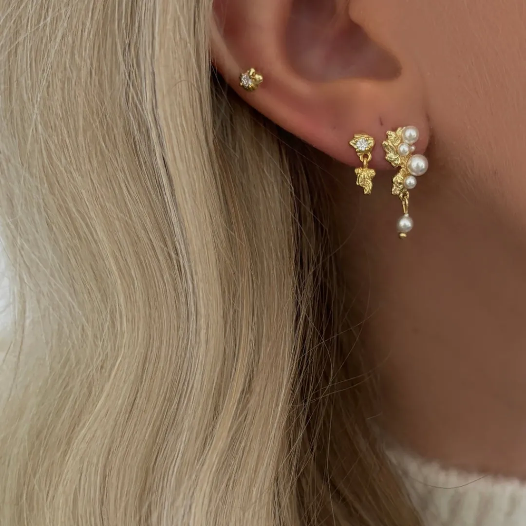 Nava Copenhagen Øreringe | Ørestikker>Fei Earrings - Gold Plated