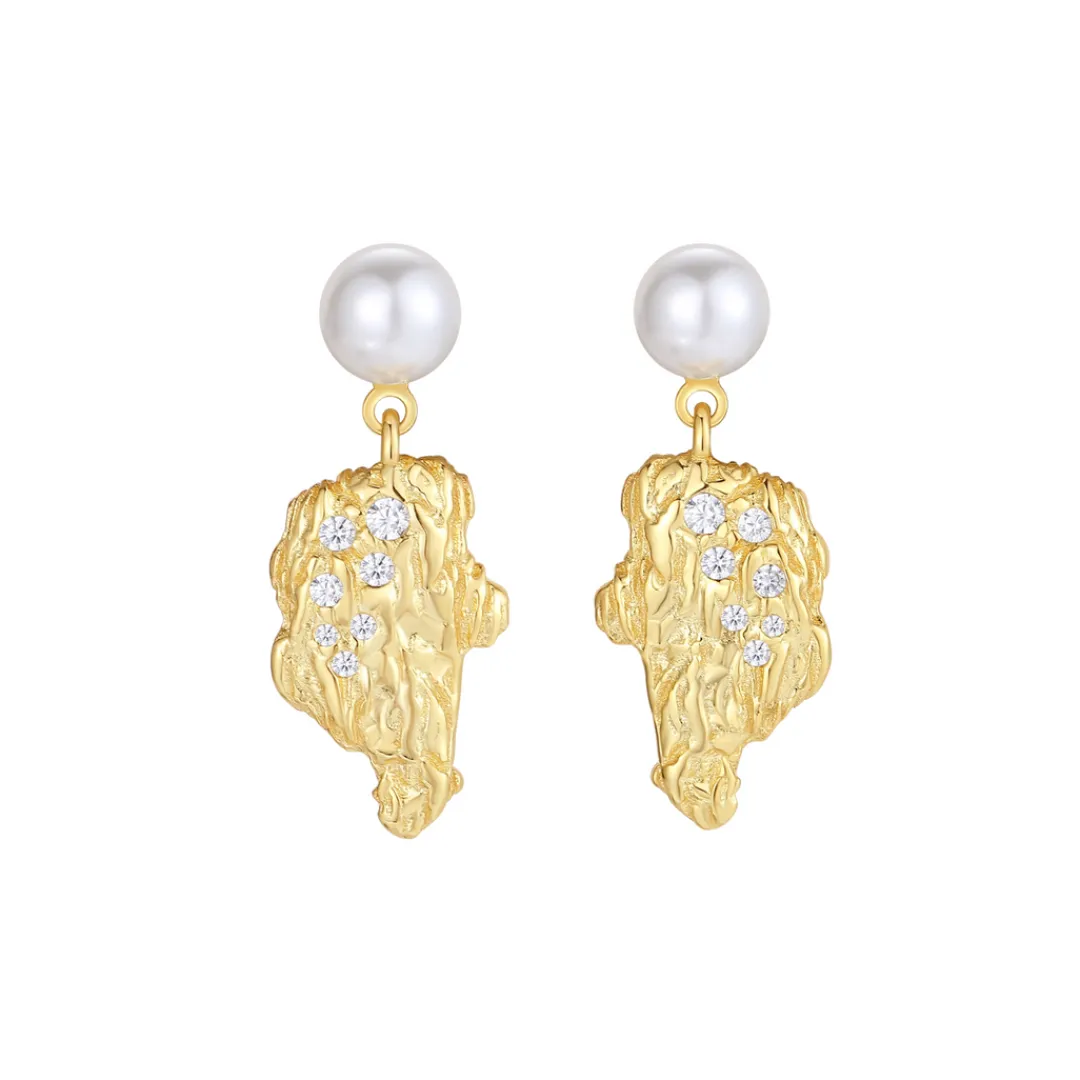 Nava Copenhagen Øreringe | Ørestikker>Gaia Earrings - Gold Plated
