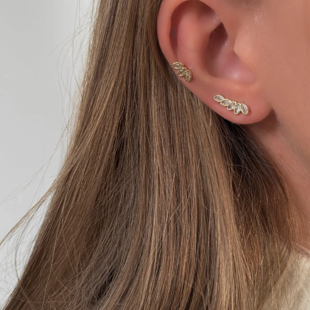 Nava Copenhagen Øreringe | Ear Climbers>Hapi Ear Climber - Gold Plated