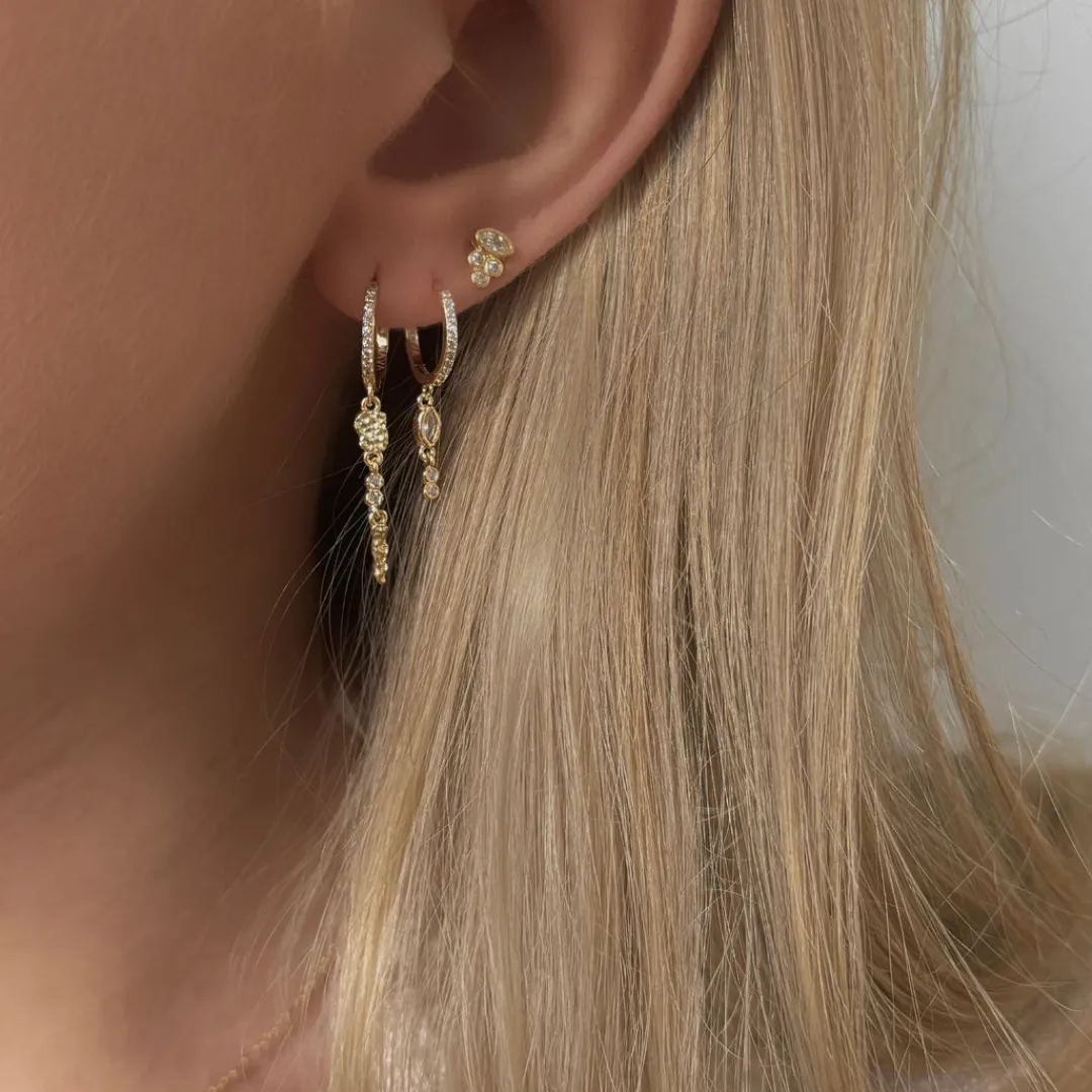 Nava Copenhagen Hoops | Øreringe>Hather Earrings - Gold Plated