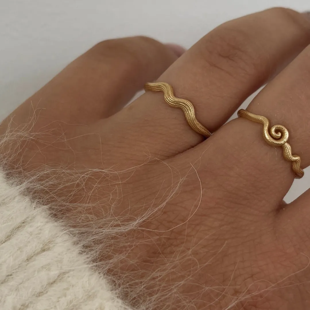 Nava Copenhagen Ringe>Hurley Ring - Gold Plated