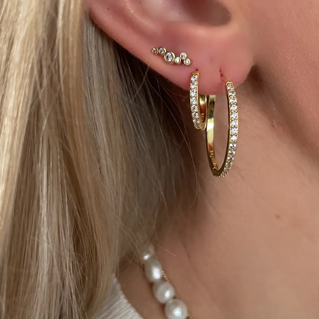 Nava Copenhagen Hoops | Øreringe>Jewelry Set | Aquila Hoops - Gold Plated