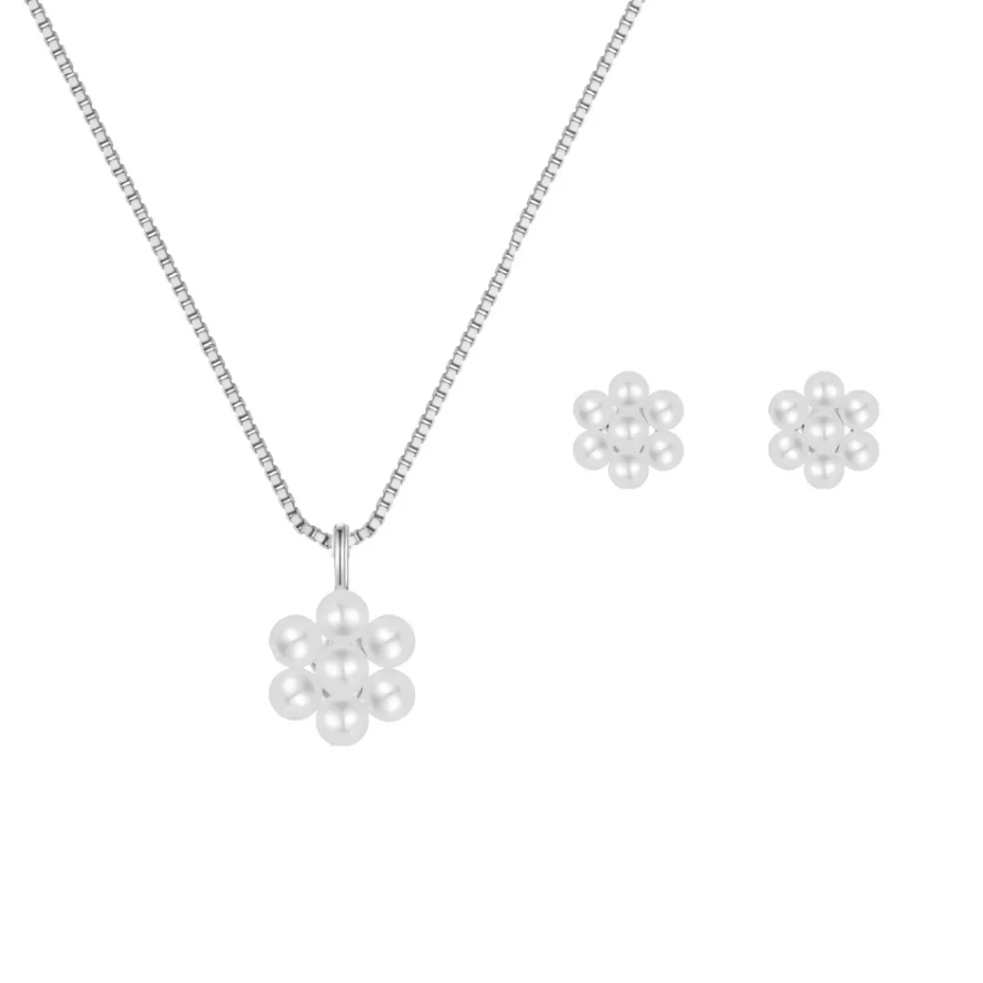 Nava Copenhagen Halskæder | Øreringe>Jewelry Set | Coro Necklace &amp; Mehuli Earrings - Gold Plated