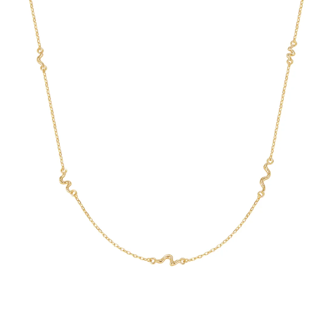 jewelry_set__lorelai_neck_2-2.webp Nava Copenhagen Halskæder | Øreringe>Jewelry Set | Lorelai Necklace & Aquarius Earrings - Gold Plated