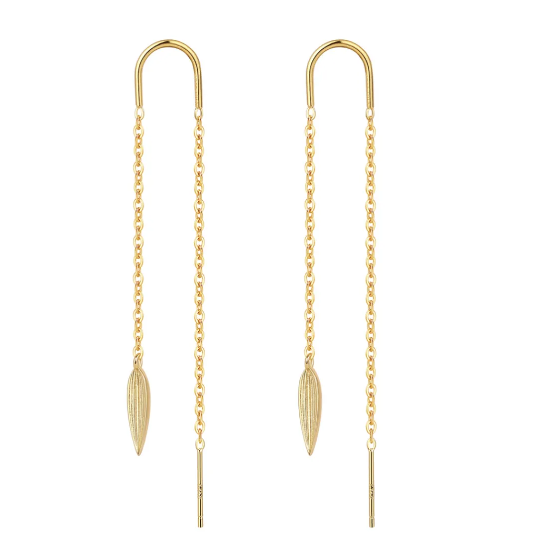 Nava Copenhagen Øreringe | Øretråde>Leizu Earrings - Gold Plated