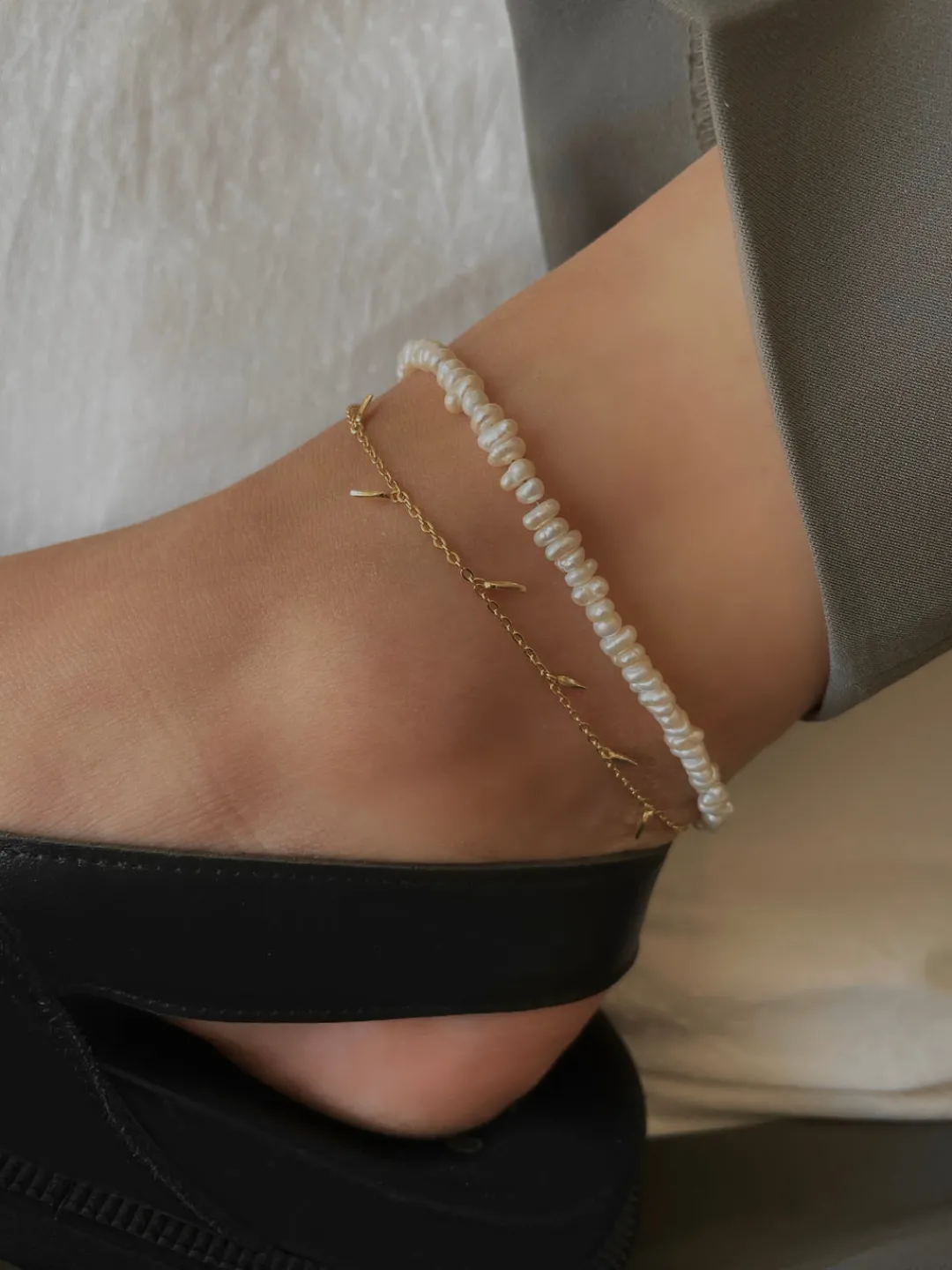 Nava Copenhagen Ankelkæder>Marley Anklet - Gold Plated