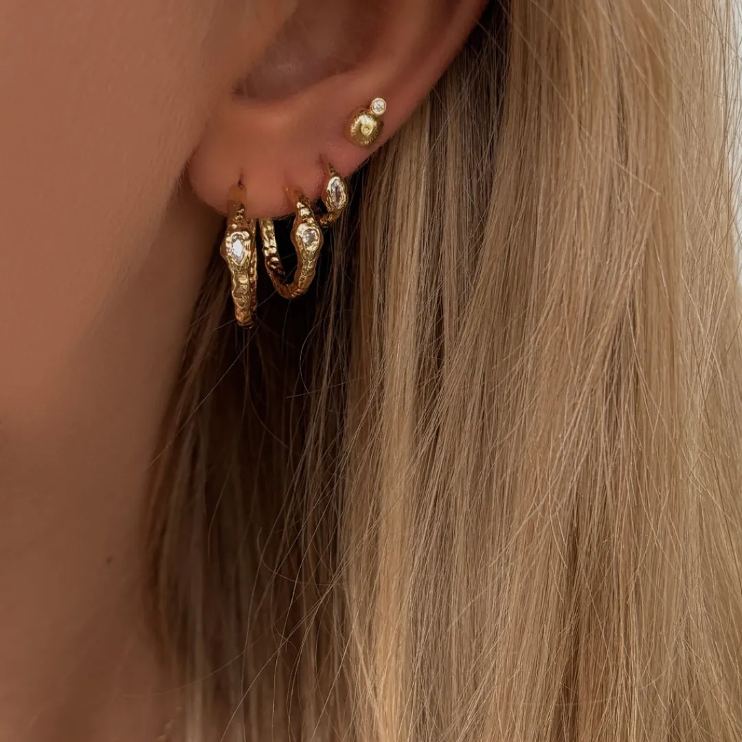 Nava Copenhagen Øreringe | Hoops>Montu Earrings - Gold Plated