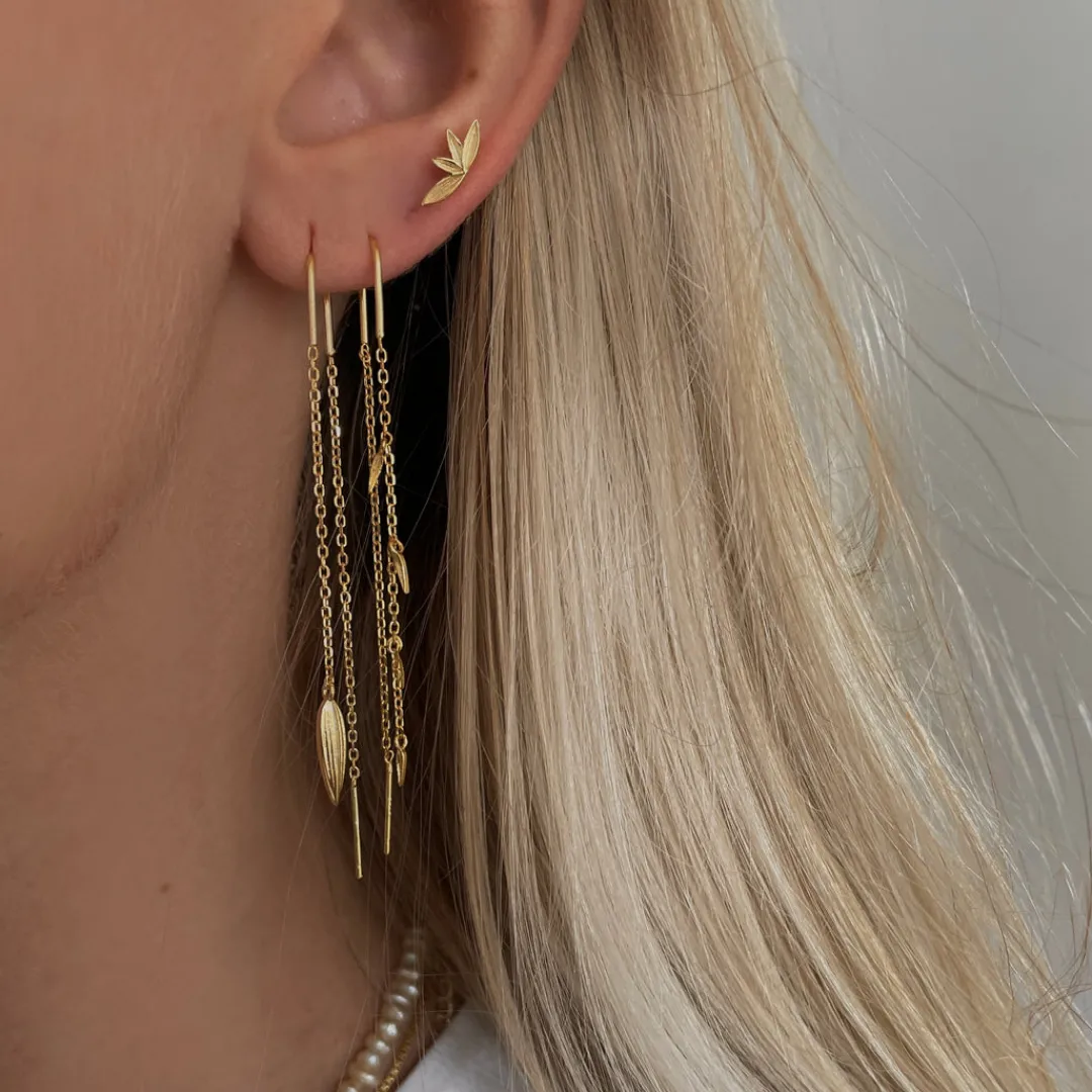 Nava Copenhagen Øreringe | Øretråde>Mui Earrings - Gold Plated
