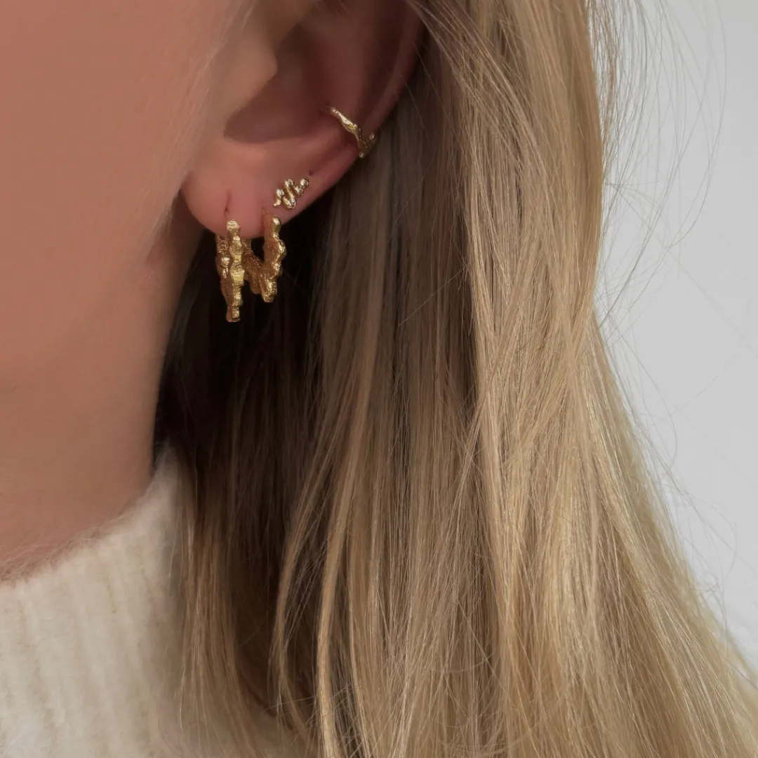 Nava Copenhagen Hoops | Øreringe>Nagini Earrings - Gold Plated