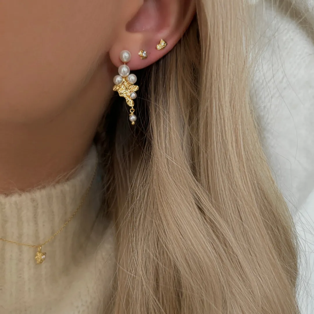 Nava Copenhagen Ørestikker | Øreringe>Naida Earrings - Gold Plated
