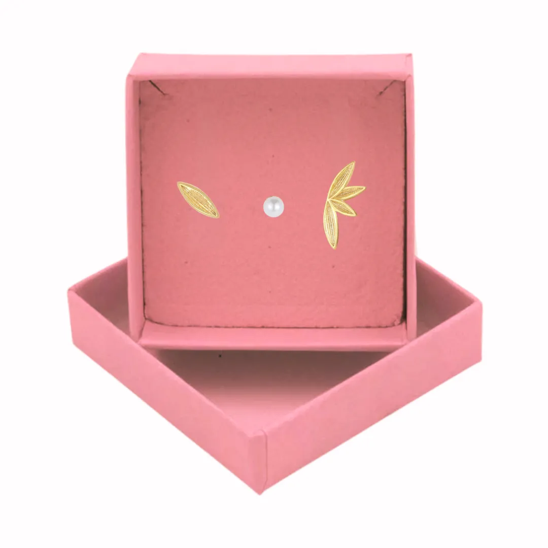 Nava Copenhagen Ørestikker | Øreringe>Nava Box #Pearly Bamboo - Gold Plated