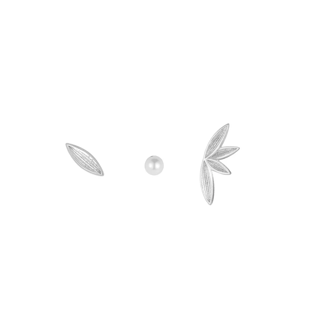 Nava Copenhagen Ørestikker | Øreringe>Nava Box #Pearly Bamboo - Silver