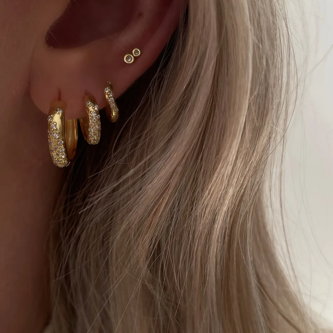 Nava Copenhagen Øreringe | Hoops>Nila Earrings - Gold plated