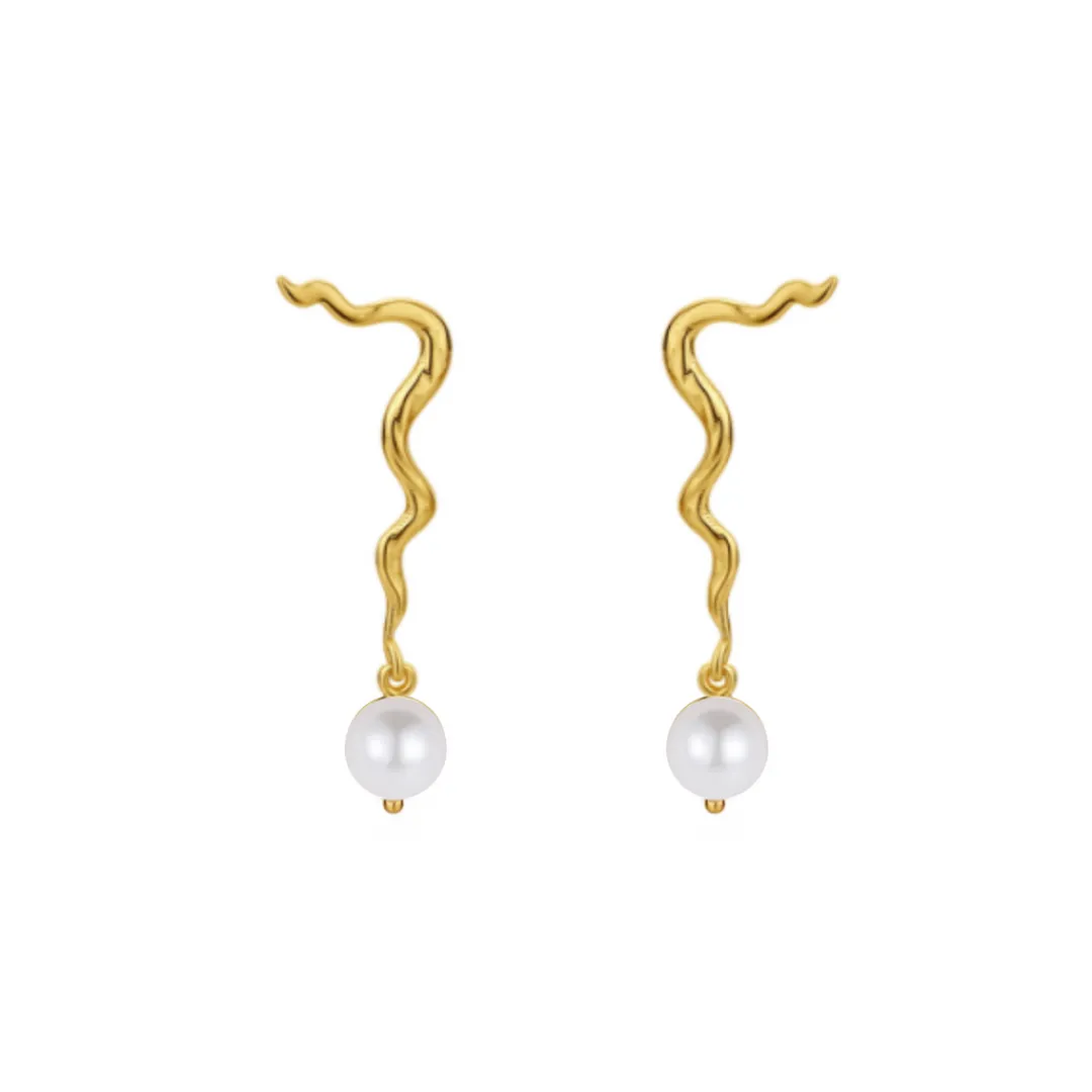 Nava Copenhagen Ørestikker | Øreringe>Peony Earrings - Gold Plated