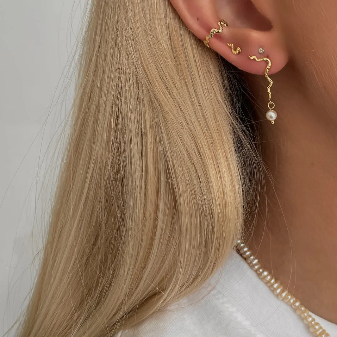 Nava Copenhagen Ørestikker | Øreringe>Peony Earrings - Gold Plated