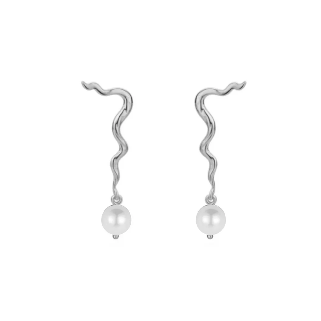 Nava Copenhagen Ørestikker | Øreringe>Peony Earrings - Silver