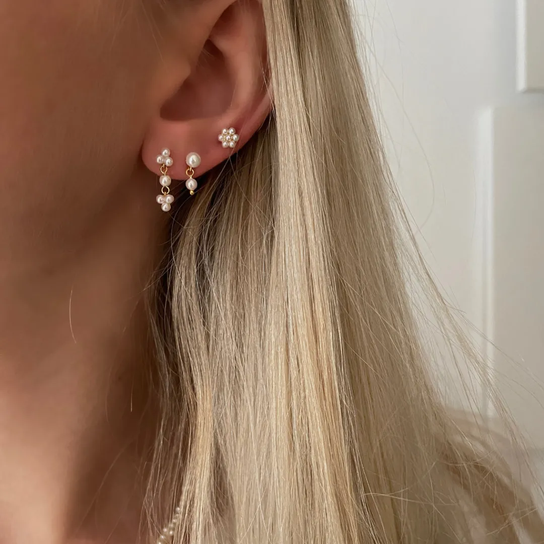 Nava Copenhagen Ørestikker | Øreringe>Petal Petite Studs - Gold Plated