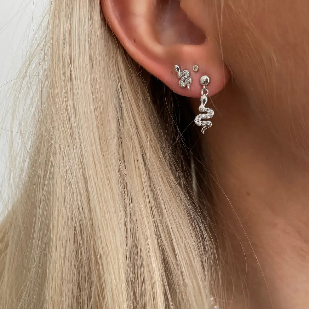 Nava Copenhagen Øreringe | Ørestikker>Petite Boa Studs - Silver