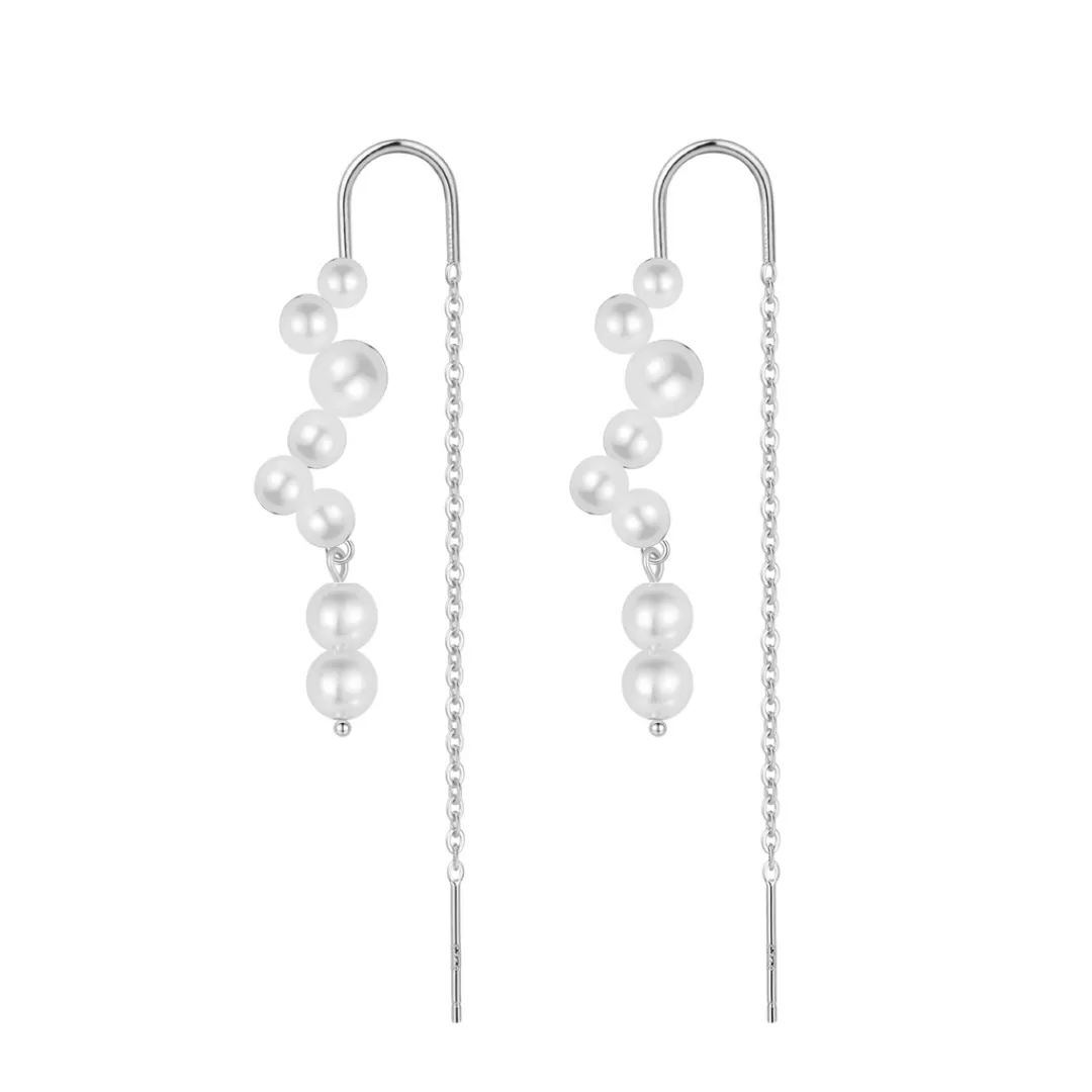 Nava Copenhagen Øreringe | Øretråde>Primrose Earrings - Silver