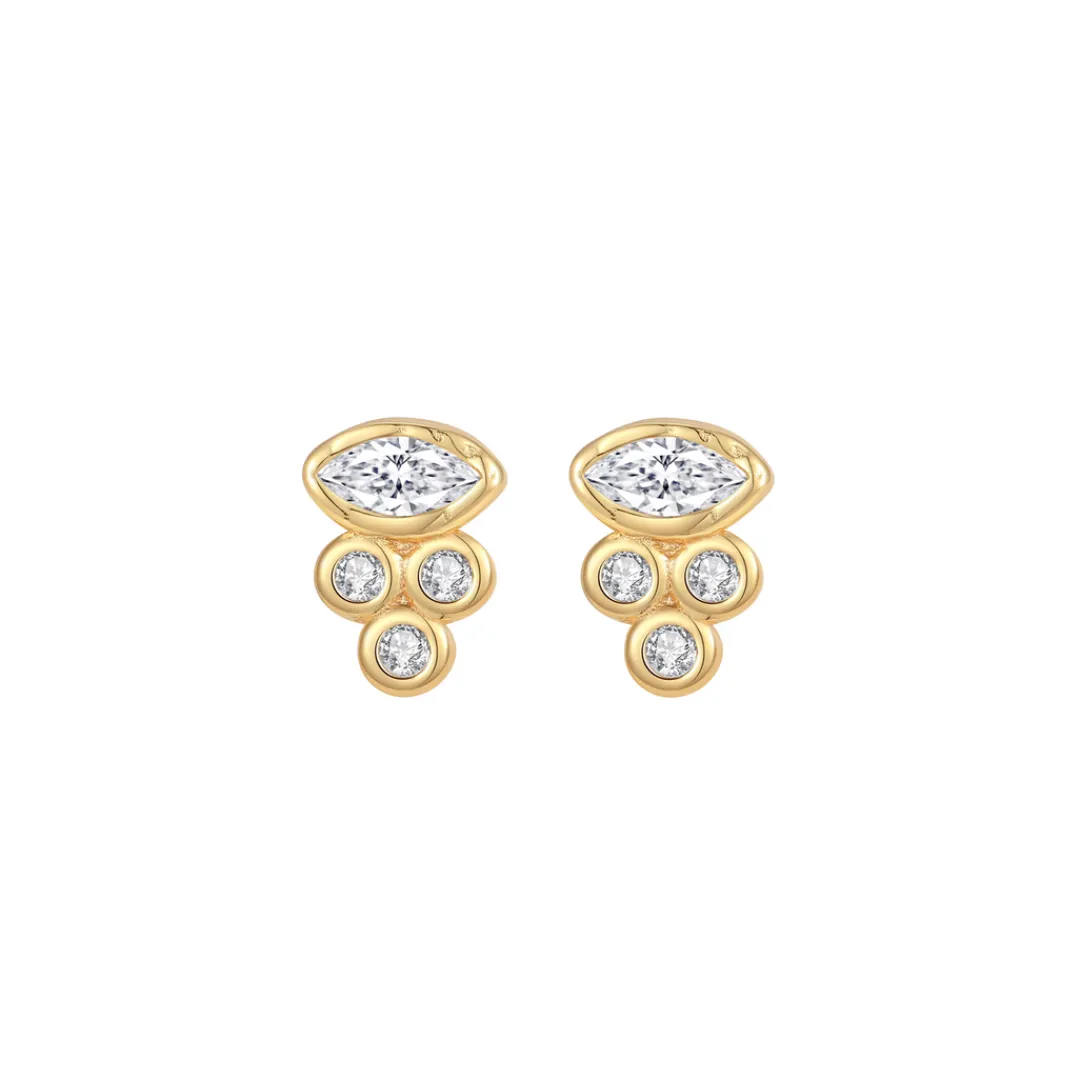 Nava Copenhagen Øreringe | Ørestikker>Ra Petite Studs - Gold Plated