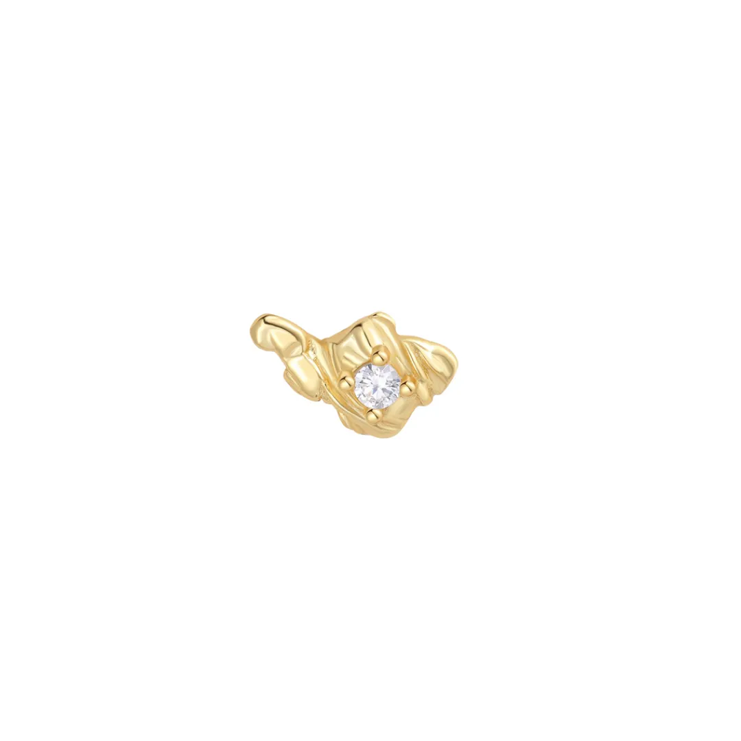 rain_petite_studs__gold_p_5.webp Nava Copenhagen Øreringe | Ørestikker>Rain Petite Studs - Gold Plated