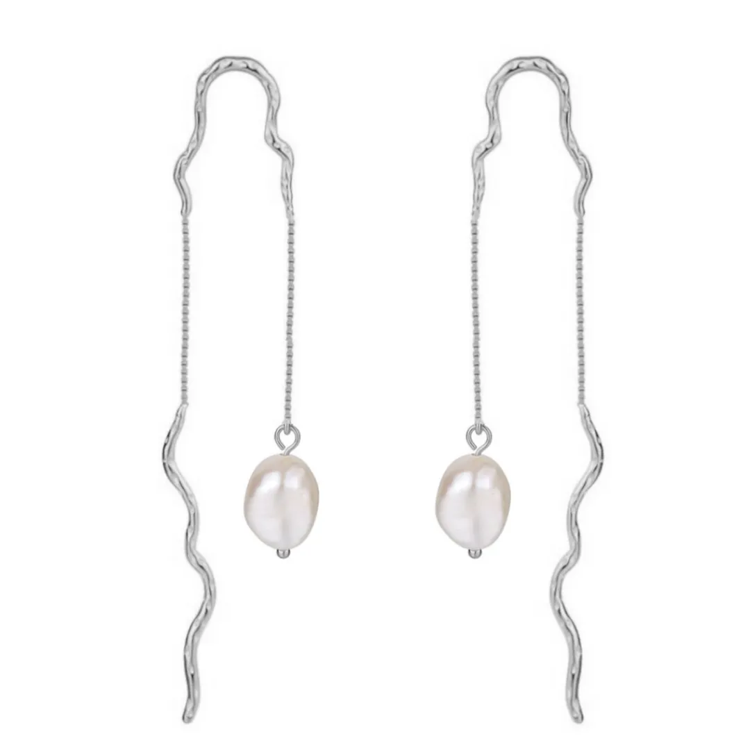 Nava Copenhagen Øreringe | Øretråde>Raja Earrings - Silver