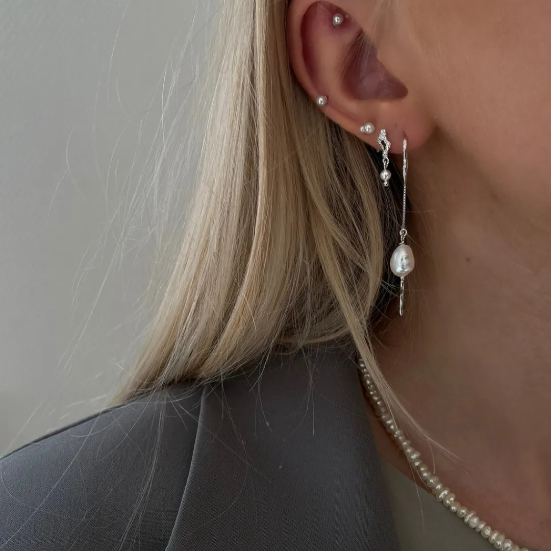 Nava Copenhagen Øreringe | Øretråde>Raja Earrings - Silver