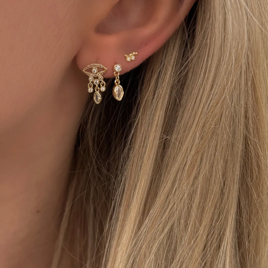 Nava Copenhagen Øreringe | Ørestikker>Ramses Earrings - Gold Plated