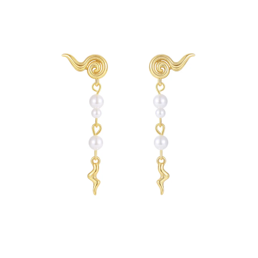 Nava Copenhagen Øreringe | Ørestikker>Sarka Earrings - Gold Plated