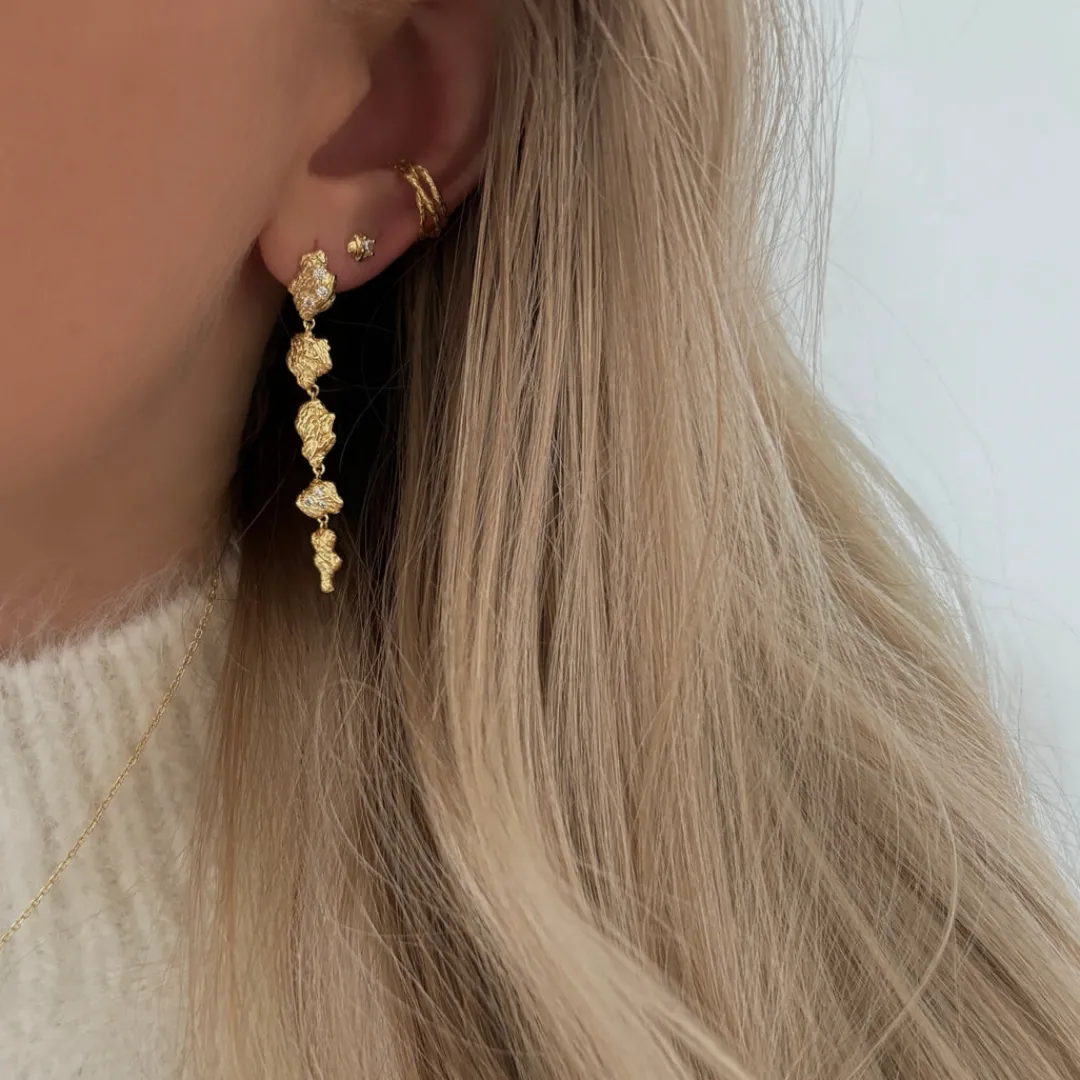 Nava Copenhagen Øreringe | Ear Cuffs>Talia Ear Cuff - Gold Plated