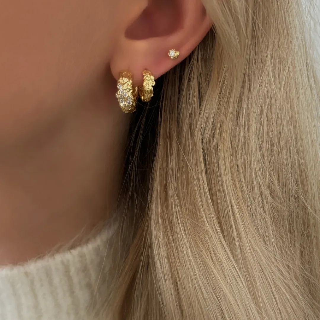 Nava Copenhagen Øreringe | Hoops>Tellus Earrings - Gold plated